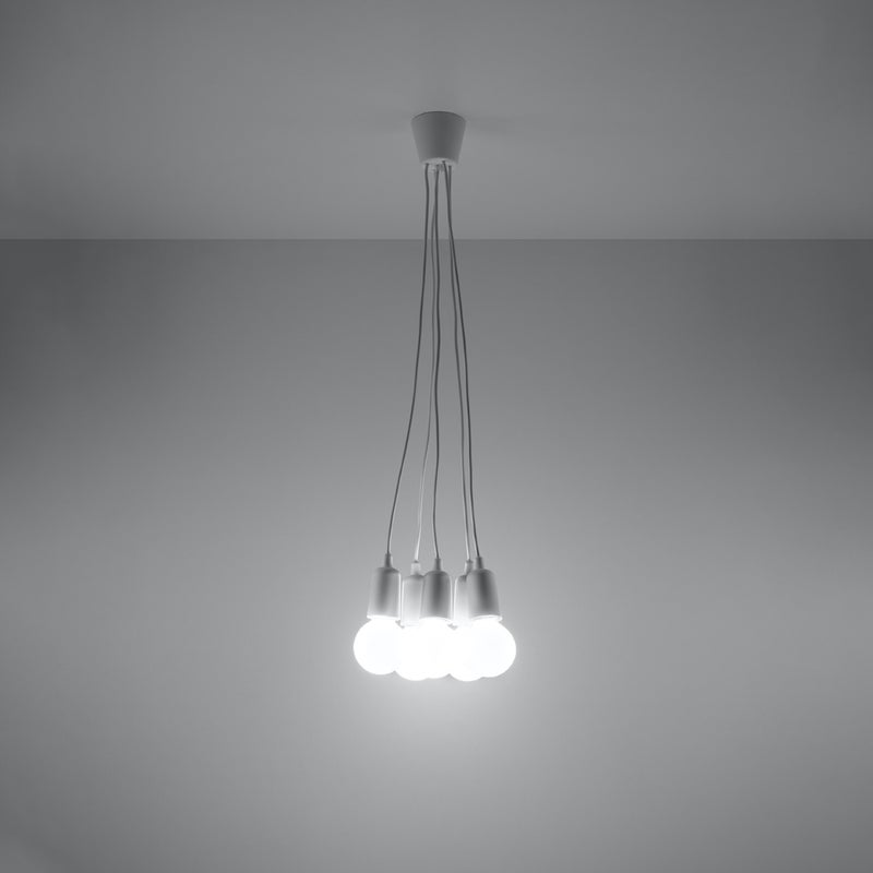 Lampa wisząca ASTIS 5 biała LED 3000K - 25x25x90cm Sollux