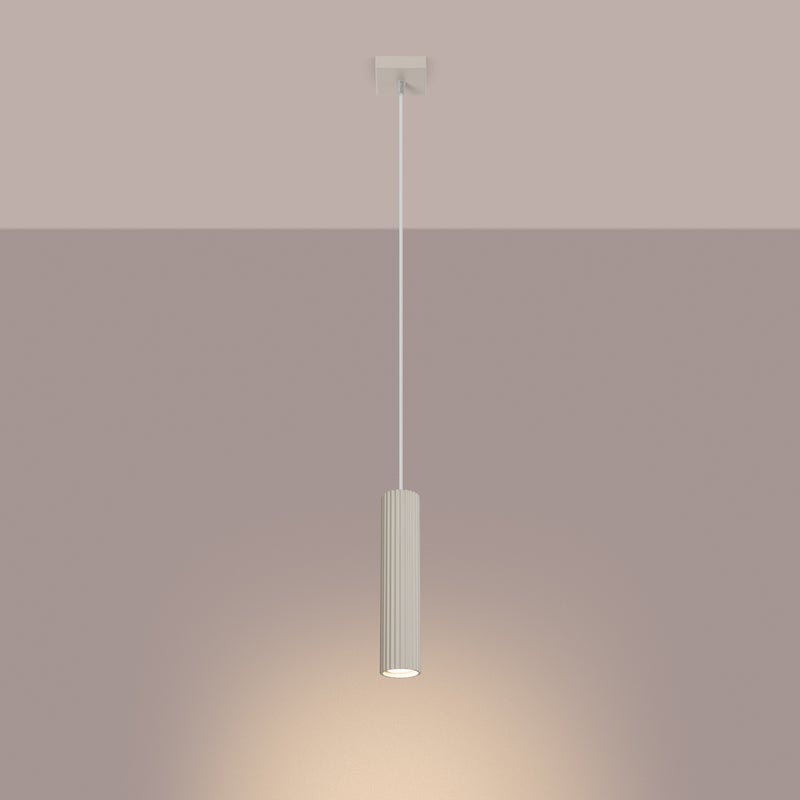 Lampa wisząca GLOOW 1 beżowy LED 3000K - 8x8x118cm Sollux