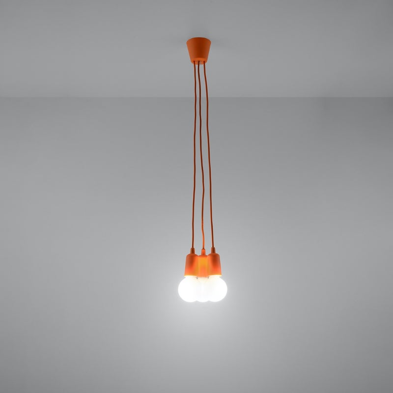 Lampa wisząca ASTIS 3 pomarańczowy LED 3000K - 15x15x90cm Sollux