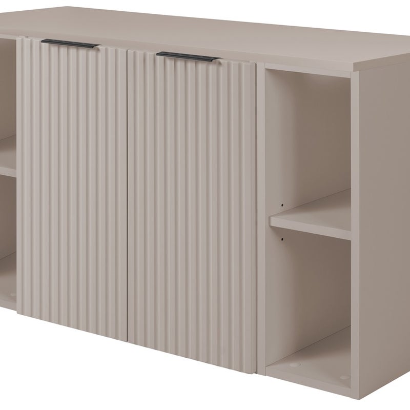 Zestaw łazienkowy FLOW 100 cm kaszmir z blatem i regałami