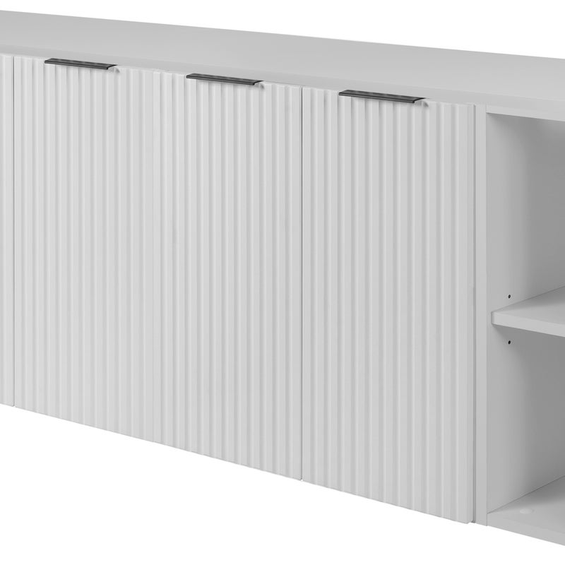 Zestaw łazienkowy FLOW 160 cm biały z blatem i regałami