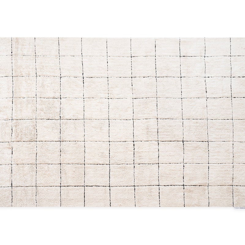 Dywan bawełniany Noa naturalny i czarny 160x220 cm Ręcznie wykonany i stylowy