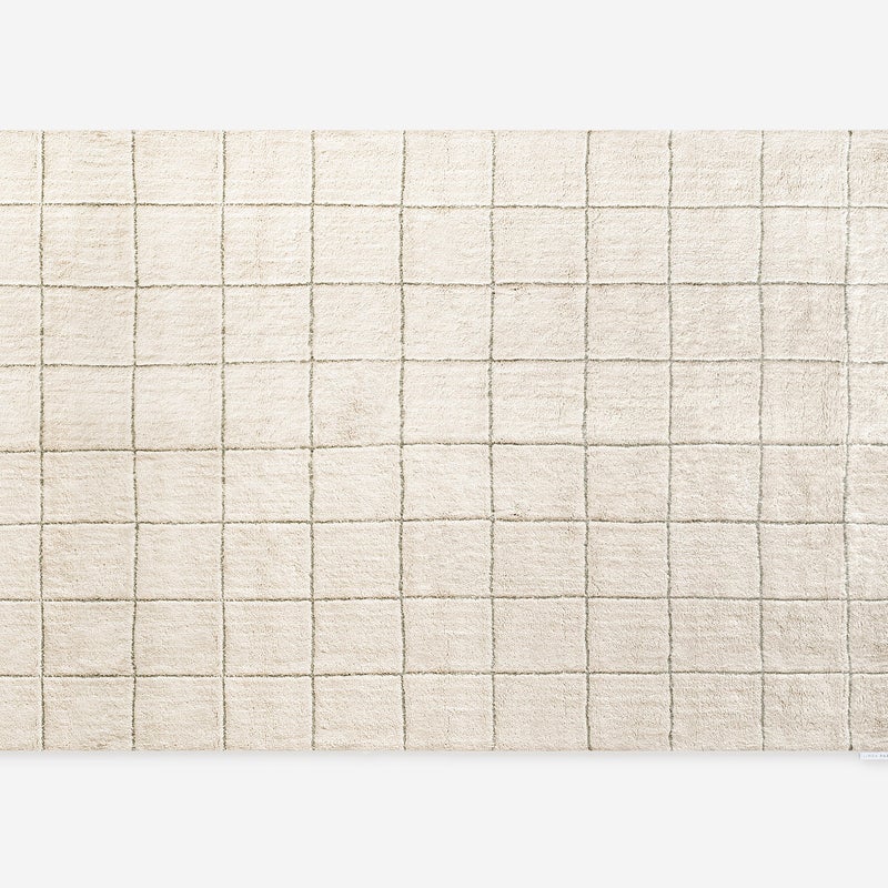 Ręcznie tkany dywan bawełniany Noa Naturalny i Zielony 160x220 cm – Nowoczesny i minimalistyczny design