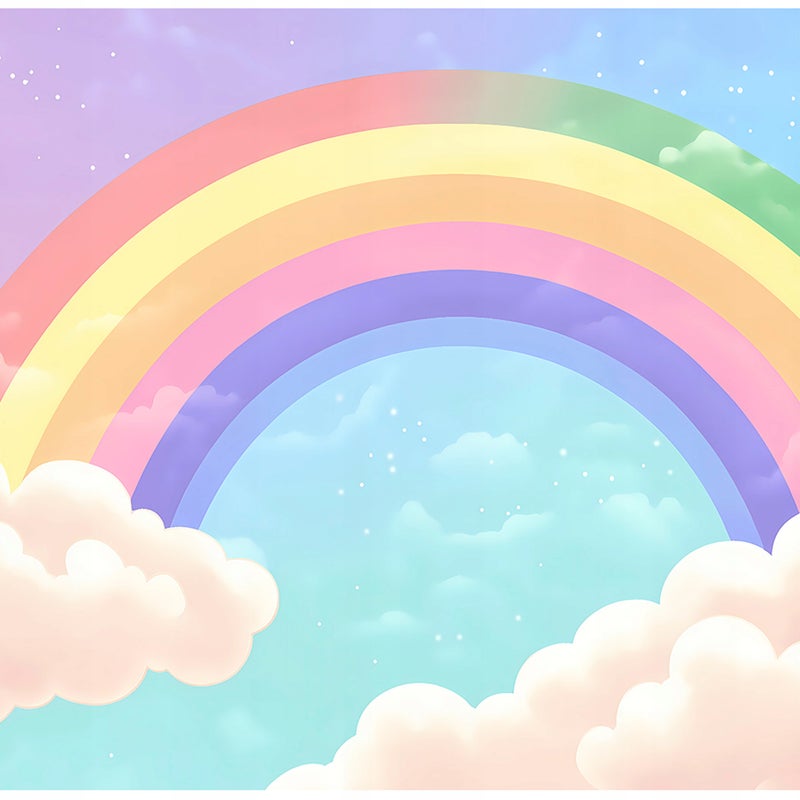 Fototapeta Dla Dzieci Dziewczynki Tęcza Chmury 300x210 cm Tapeta Do Pokoju Dziecięcego Na Flizelinie