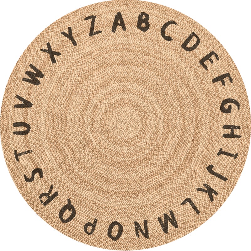 Dywan winylowy dla dzieci Tomás [średnica] 100 cm - Antypoślizgowy PVC, winylowy do pokoju dziecięcego, ognioodporny i zmywalny.