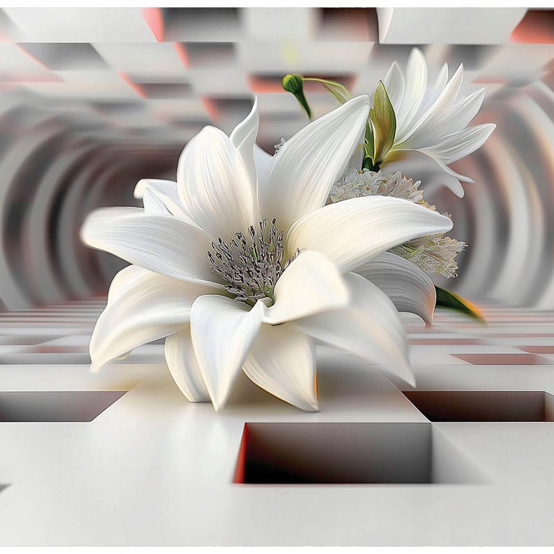 Fototapeta Kwiaty 3D Abstrakcja Lilie 300x210 cm Tapeta Do Sypialni Salonu Kuchni Na Flizelinie