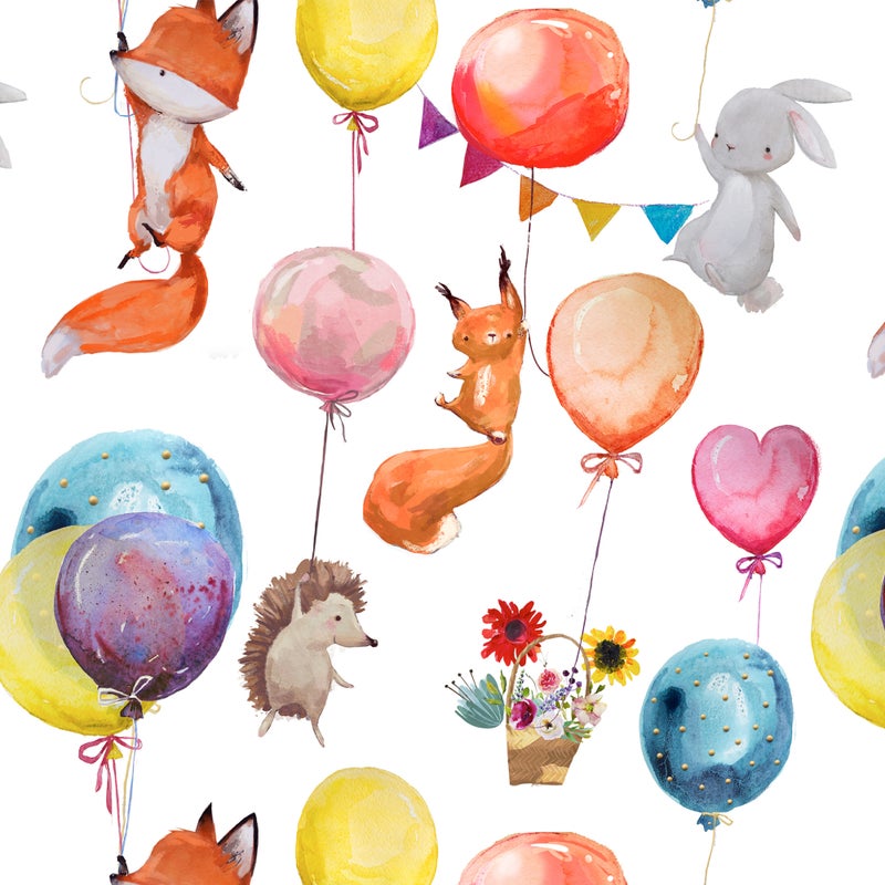 Winylowy dywanik dziecięcy Party Animal 50x100 cm - Antypoślizgowy PVC, winylowy do pokoju dziecięcego, trudnopalny i zmywalny.