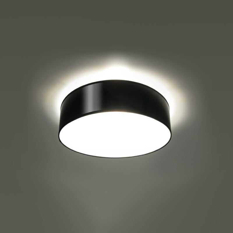 Plafon CERCLE 35 czarna LED 3000K - 35x35x11cm Sollux
