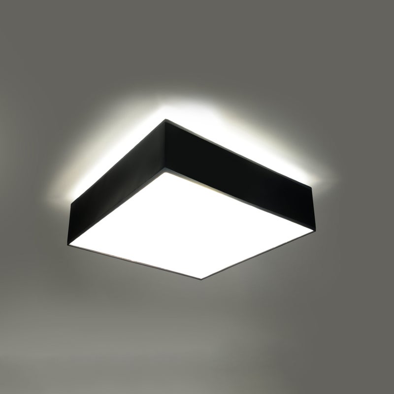 Plafon CARE 35 czarny LED 3000K - 35x35x11cm Sollux