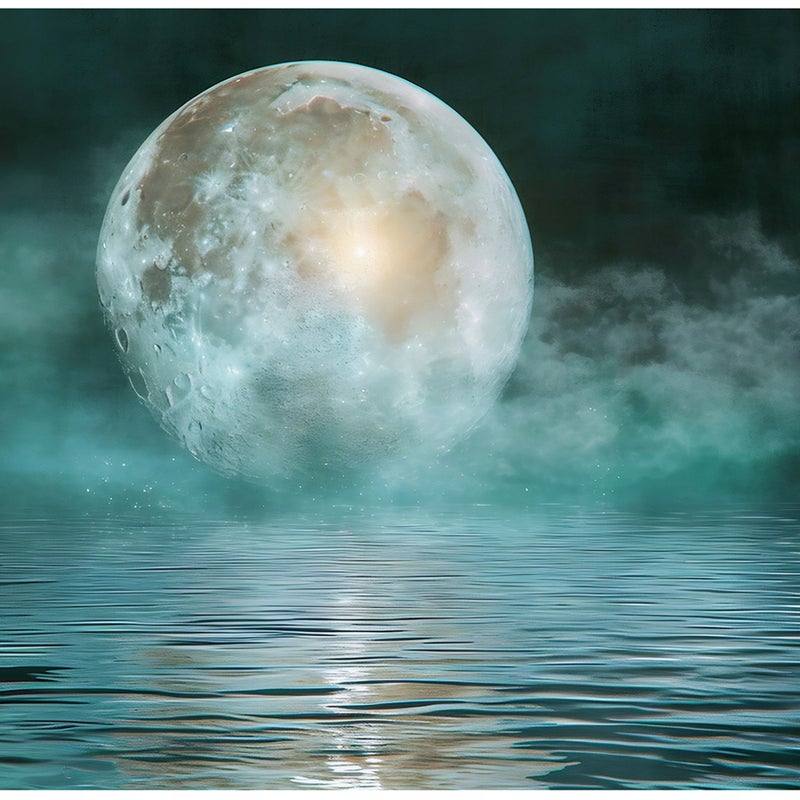 Fototapeta Ocean Księżyc Natura Noc 250x175 cm Tapeta Do Sypialni Salonu Kuchni Na Flizelinie