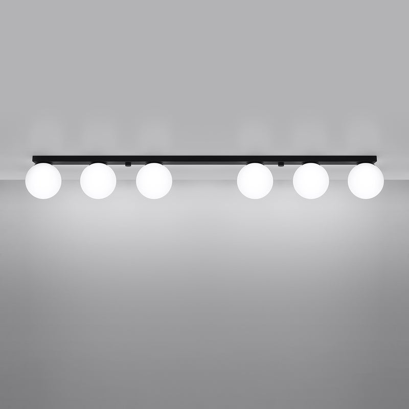 Plafon ZYNFI 6 czarny LED 3000K - 120x12x14.5cm Sollux