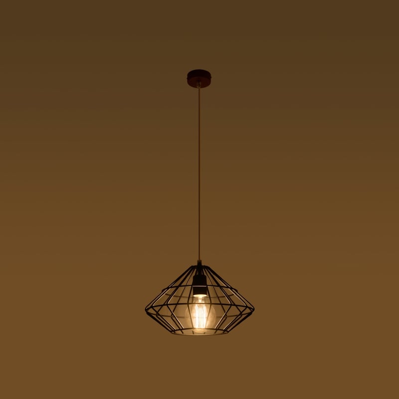 Lampa wisząca NEOTERU czarna LED 3000K - 32x32x120cm Sollux