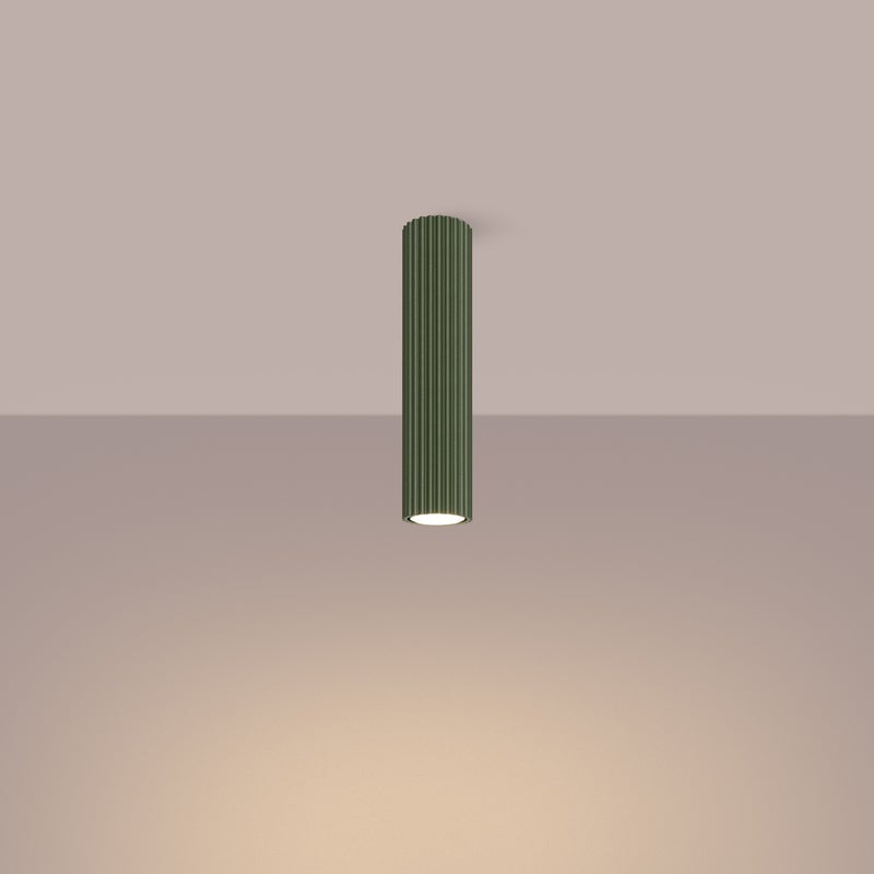 Plafon GLOOW 30 zielony oliwkowy LED 3000K - 6.5x6.5x30cm Sollux