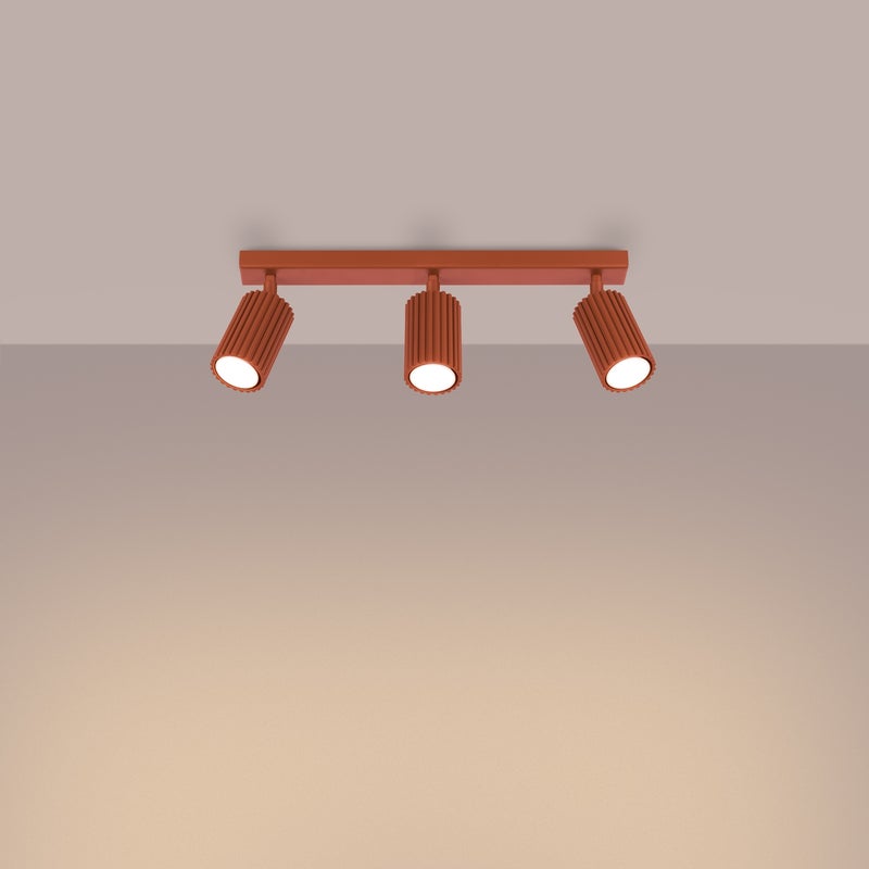 Plafon GLOOW 3L ochra czerwona LED 3000K - 45x6.5x16.5cm Sollux