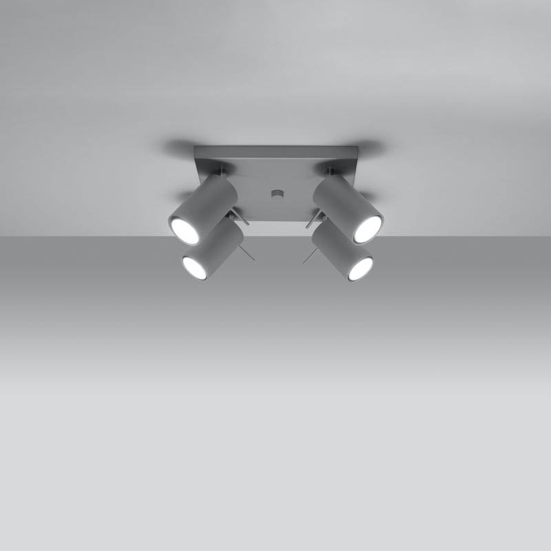 Plafon BRIIX 4 szary LED 3000K - 25x25x16cm Sollux