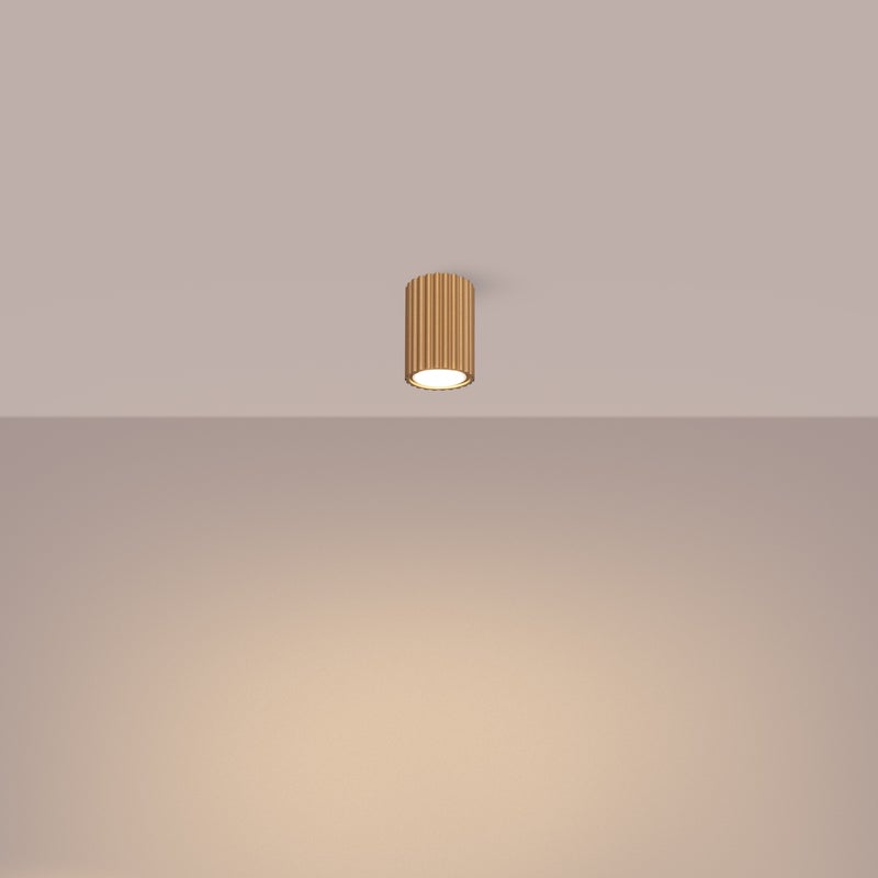 Plafon GLOOW 10 złoty LED 3000K - 6.5x6.5x10cm Sollux