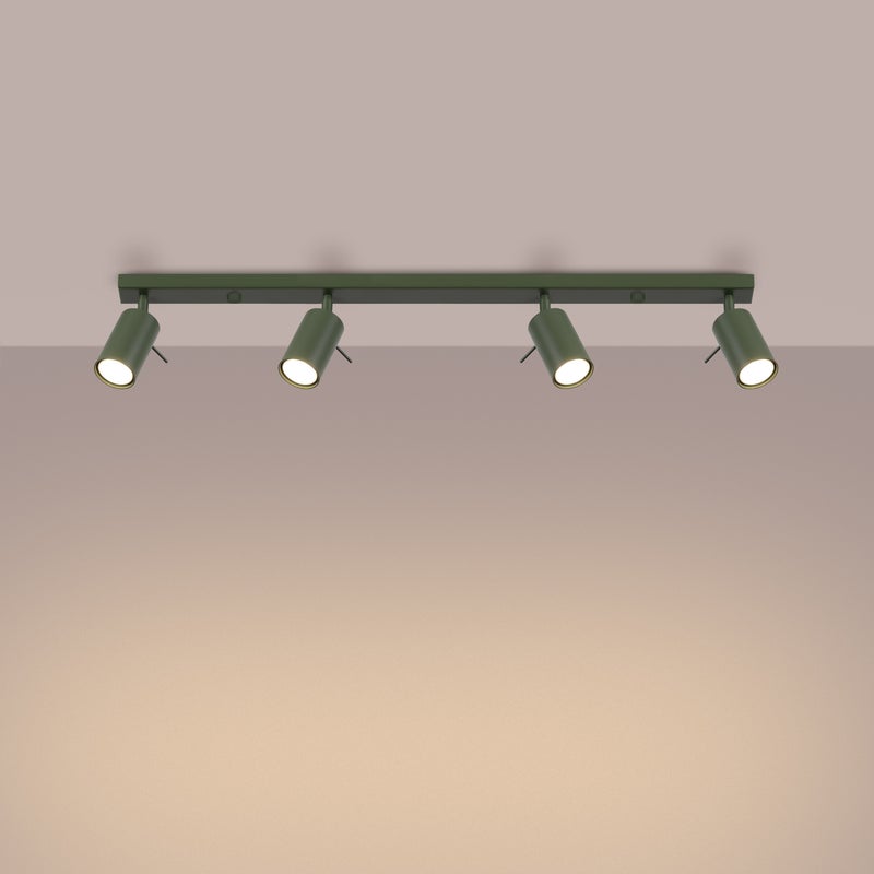 Plafon BRIIX 4L zielony oliwkowy LED 3000K - 81x6x17cm Sollux