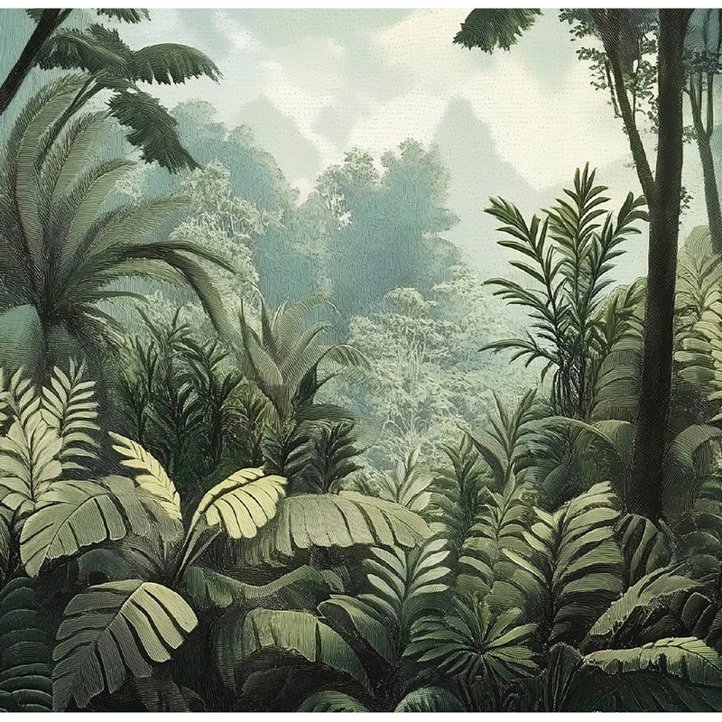 Fototapeta Dżungla Las Drzewa 3D Natura 350x250 cm Tapeta Do Sypialni Salonu Kuchni Na Flizelinie