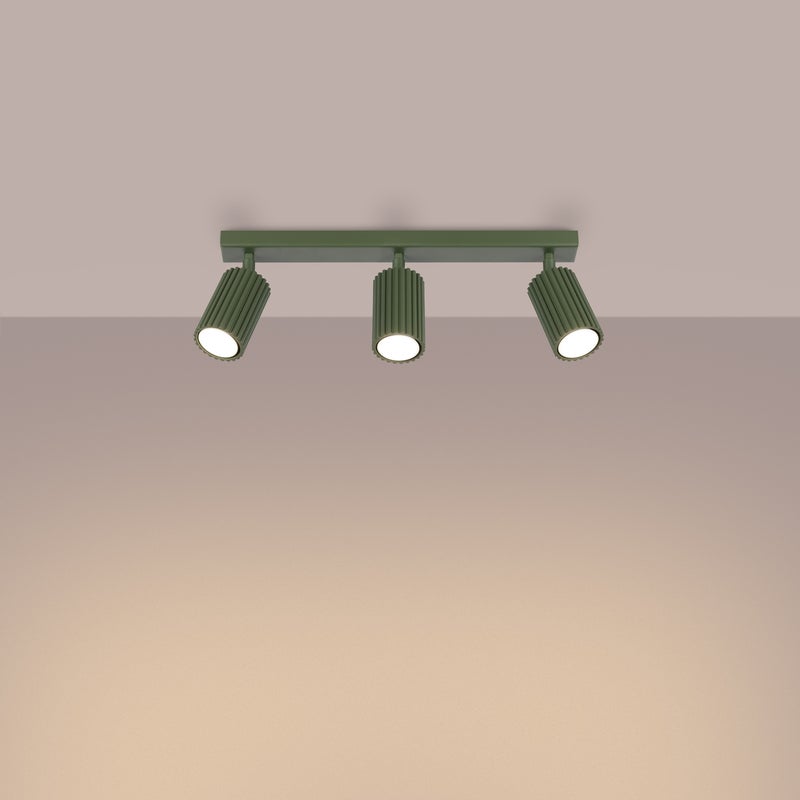 Plafon GLOOW 3L zielony oliwkowy LED 3000K - 45x6.5x16.5cm Sollux