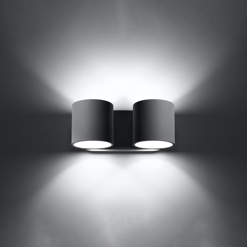 Kinkiet CELERIS 2 szary LED 3000K - 26x12x10cm Sollux