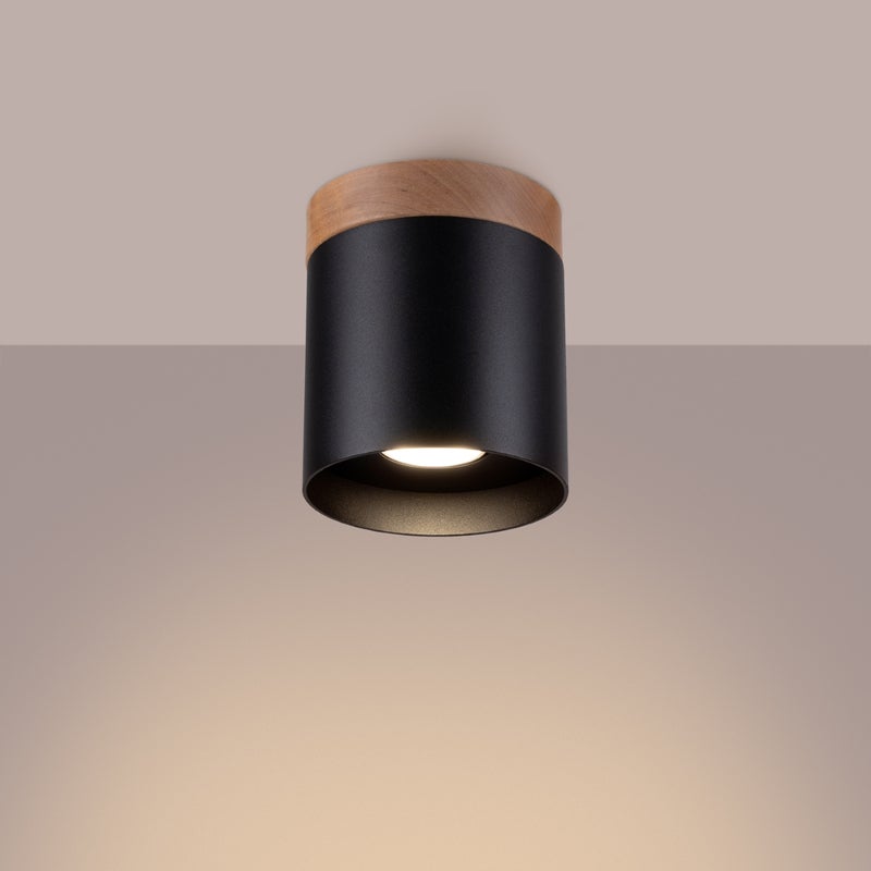 Plafon ZYN czarny LED 3000K - 12x12x14cm Sollux