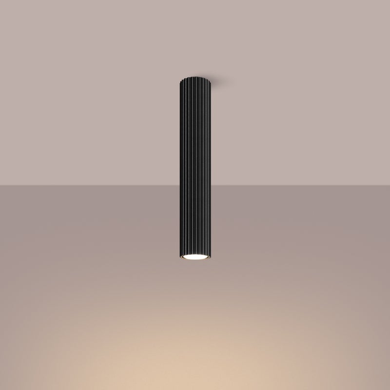Plafon GLOOW 40 czarny LED 3000K - 6.5x6.5x40cm Sollux