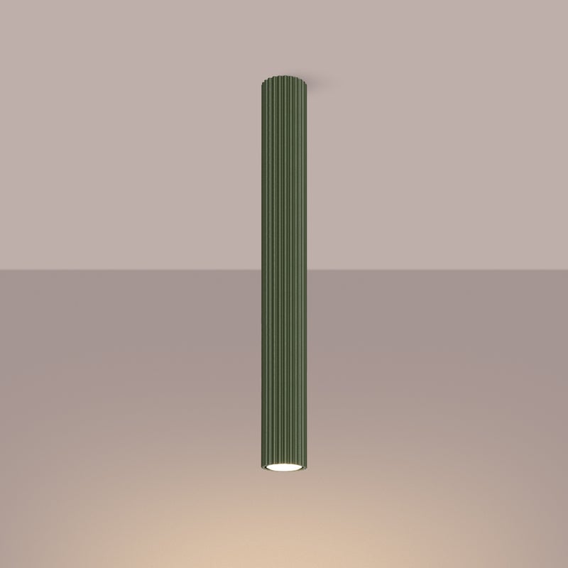 Plafon GLOOW 60 zielony oliwkowy LED 3000K - 6.5x6.5x60cm Sollux