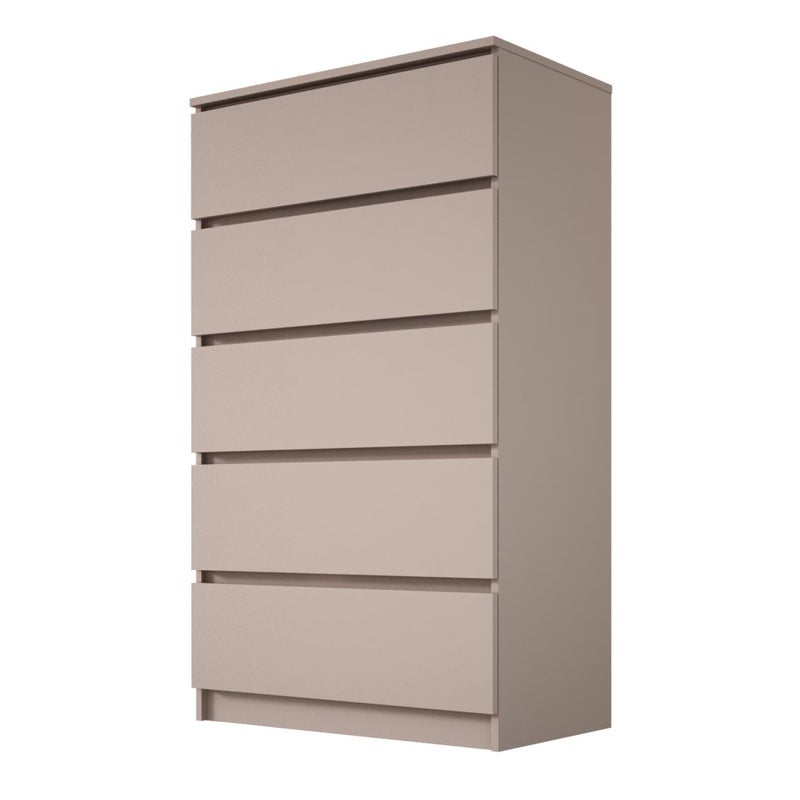 Komoda, 5 szuflad, toffi, 70 x 39 x 125 cm