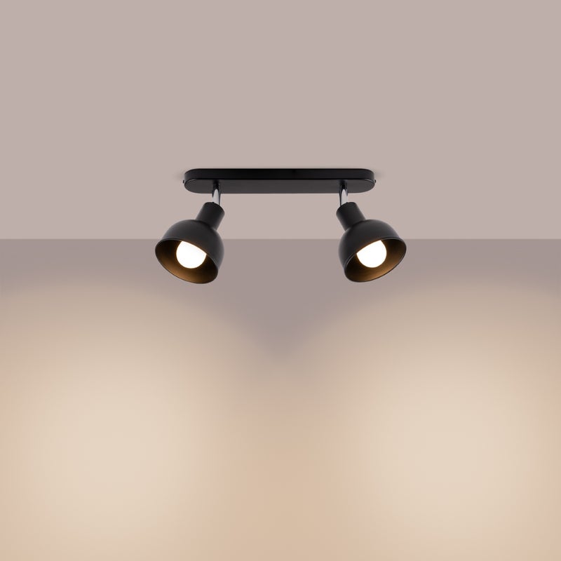 Plafon ZENDA 2 czarny LED 3000K - 47x24x18.5cm Sollux