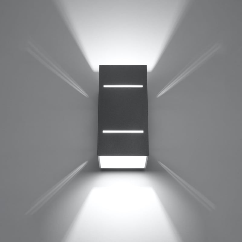 Kinkiet VIVUS szary LED 3000K - 10x12x20cm Sollux