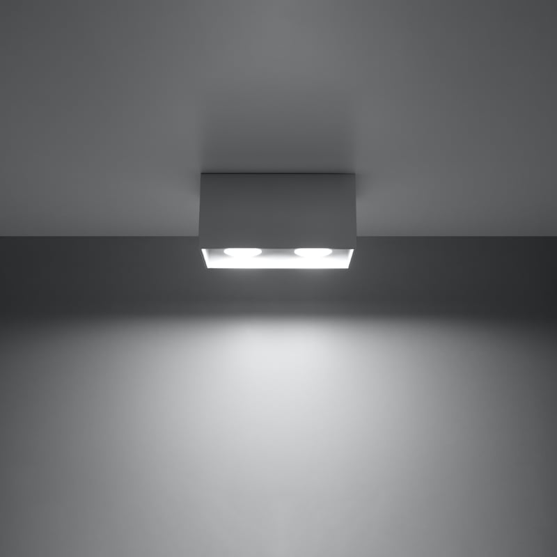 Plafon QUADX MAXI szary LED 3000K - 20x10x10cm Sollux