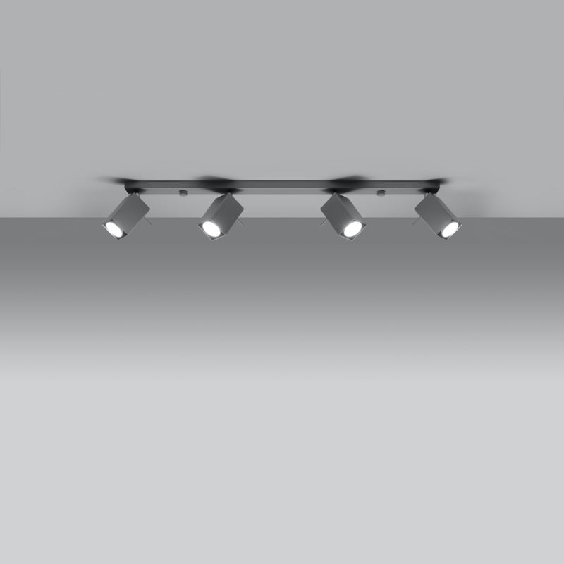 Plafon BRIOW 4L szary LED 3000K - 80x6x16cm Sollux