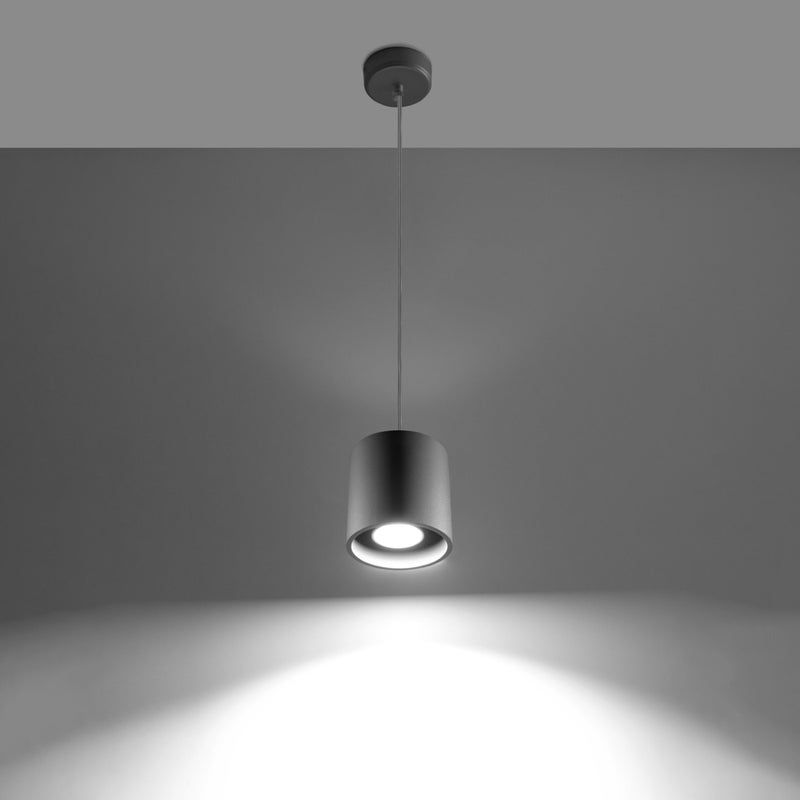 Lampa wisząca CELERIS 1 szary LED 3000K - 10x10x110cm Sollux