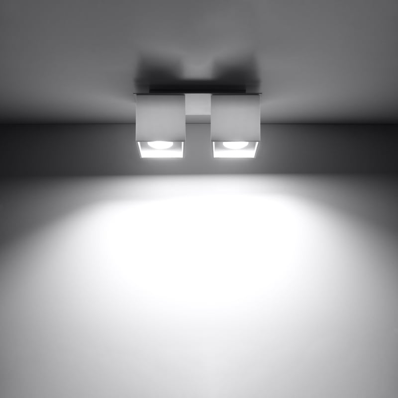 Plafon QUADX 2 biały LED 3000K - 26x11x12cm Sollux
