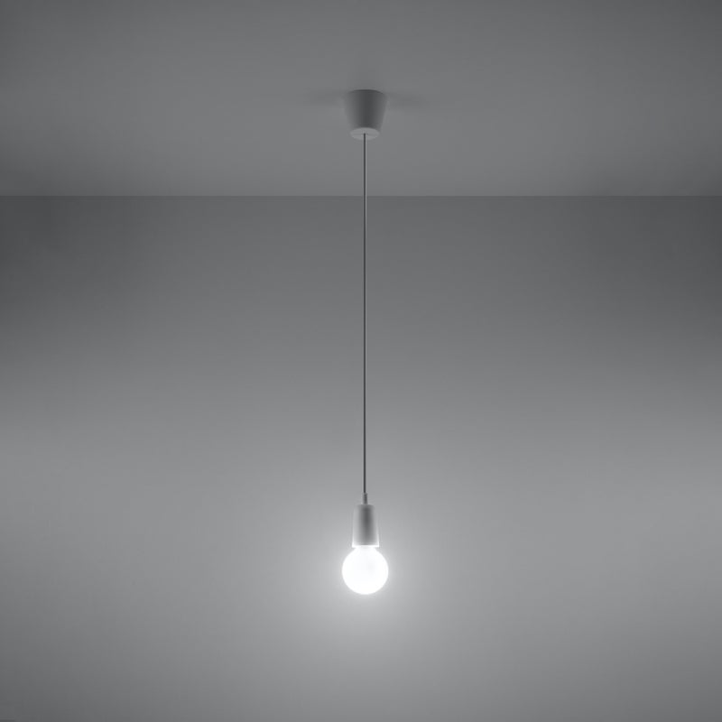 Lampa wisząca ASTIS 1 biała LED 3000K - 9x9x90cm Sollux