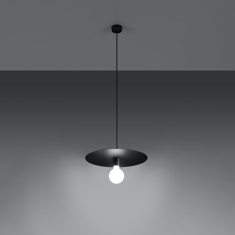 Lampa wisząca FLAVIETA czarna LED 3000K - 40x40x105cm Sollux