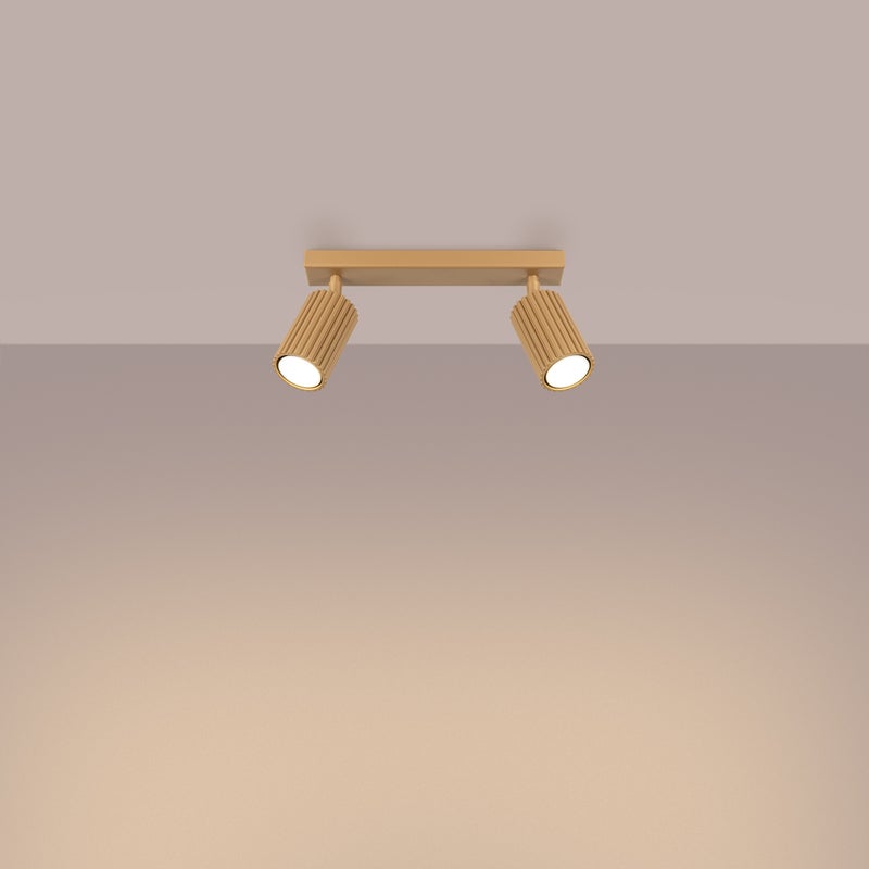 Plafon GLOOW 2 złoty LED 3000K - 30x6.5x16.5cm Sollux