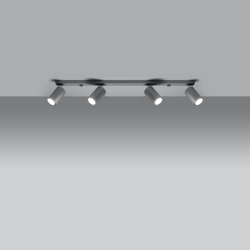 Plafon BRIIX 4L szary LED 3000K - 80x6x16cm Sollux
