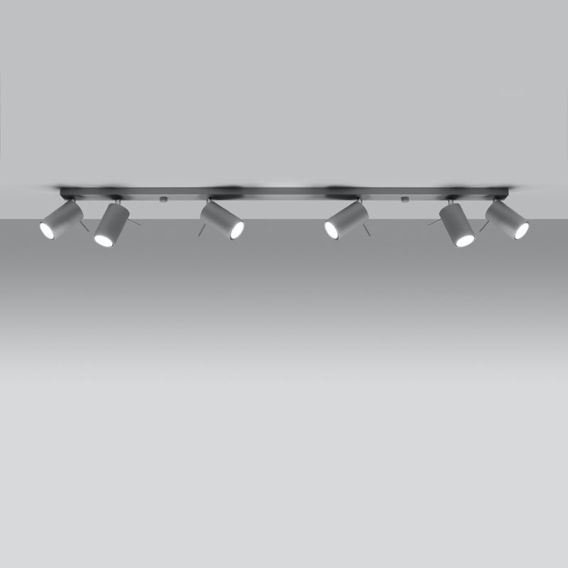 Plafon BRIIX 6L szary LED 3000K - 118x6x16cm Sollux