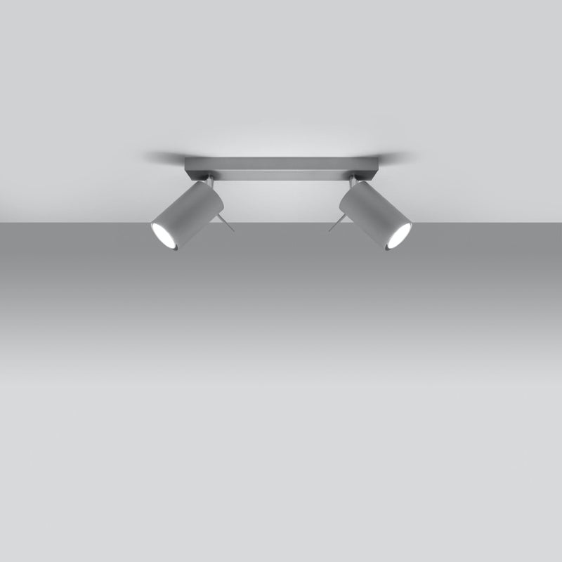 Plafon BRIIX 2 szary LED 3000K - 30x6x16cm Sollux
