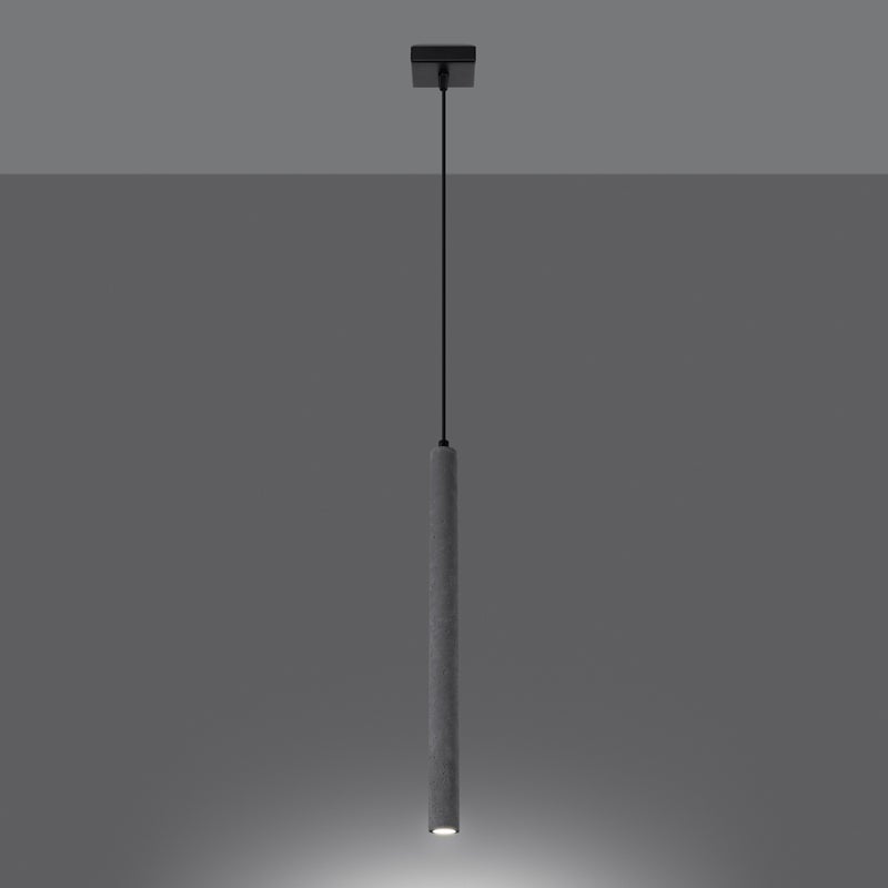 Lampa wisząca BRILL 1 beton LED 3000K - 8x8x120cm Sollux