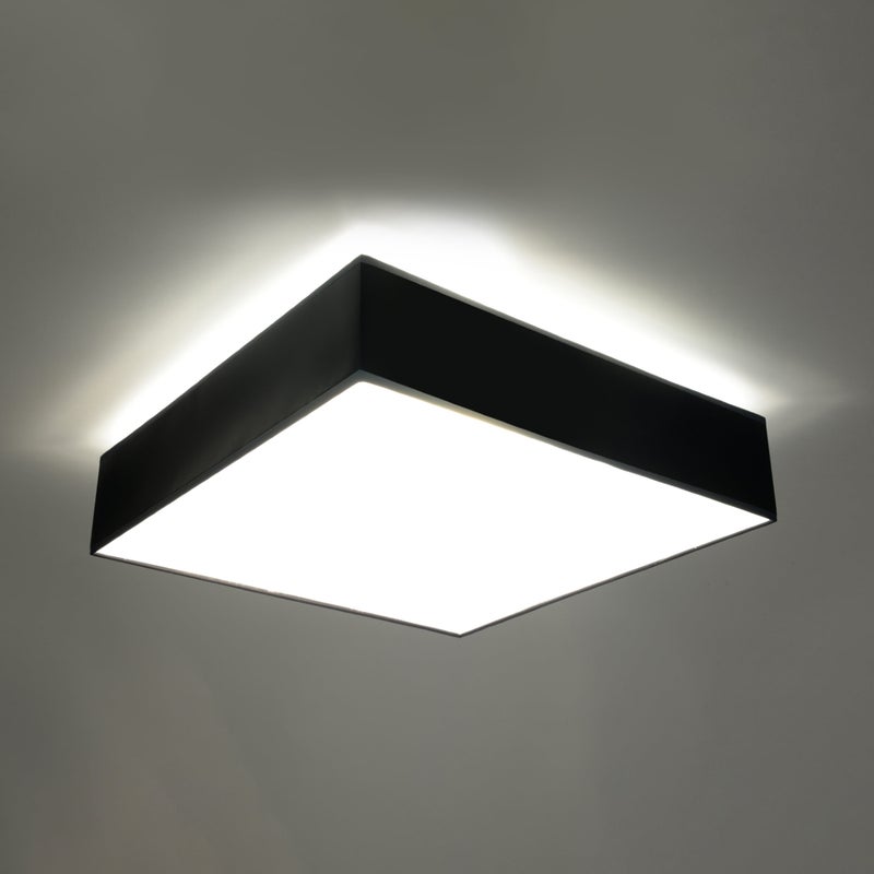 Plafon CARE 45 czarny LED 3000K - 45x45x11cm Sollux