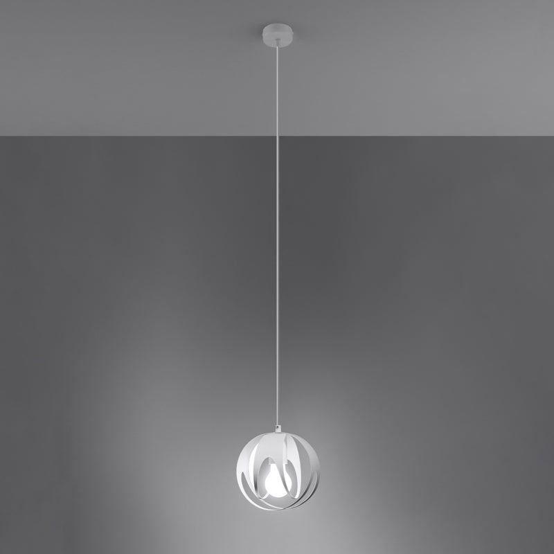 Lampa wisząca BRIVE 1 biała LED 3000K - 16x16x125cm Sollux