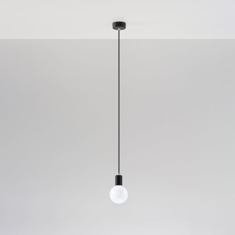 Lampa wisząca SPEIS czarna LED 4000K - 8x8x106cm Sollux