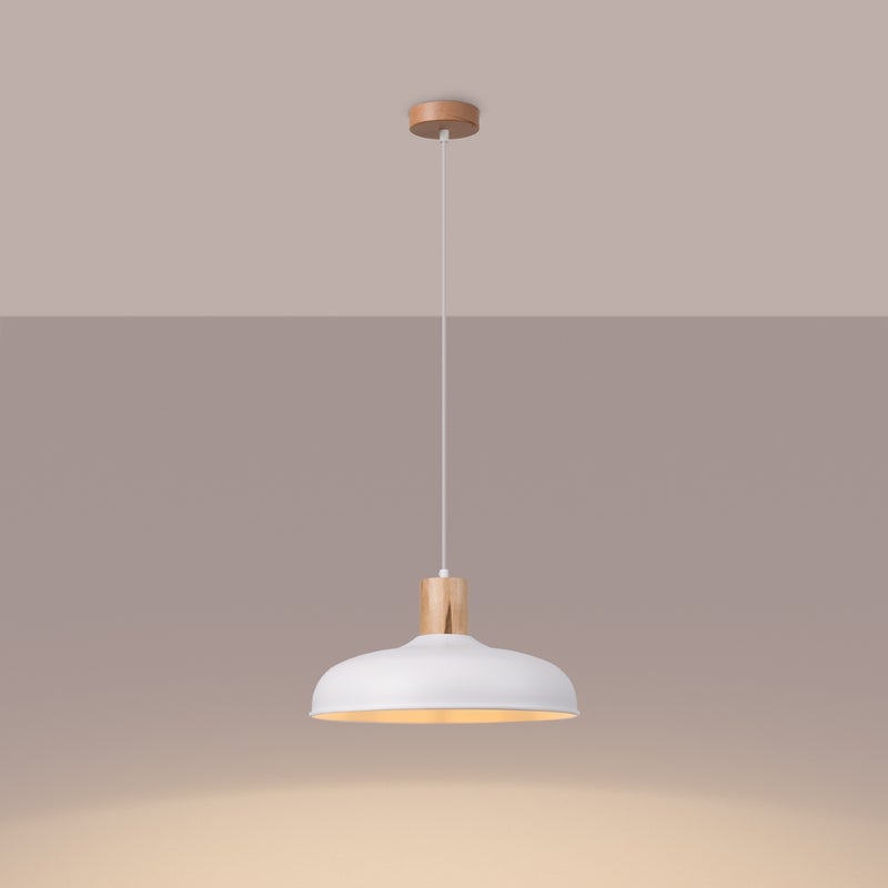 Lampa wisząca VELTURE biała LED 3000K - 38x38x120cm Sollux