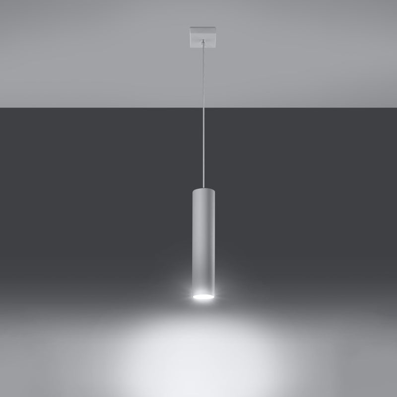 Lampa wisząca TORIS 1 biały LED 3000K - 8x8x100cm Sollux