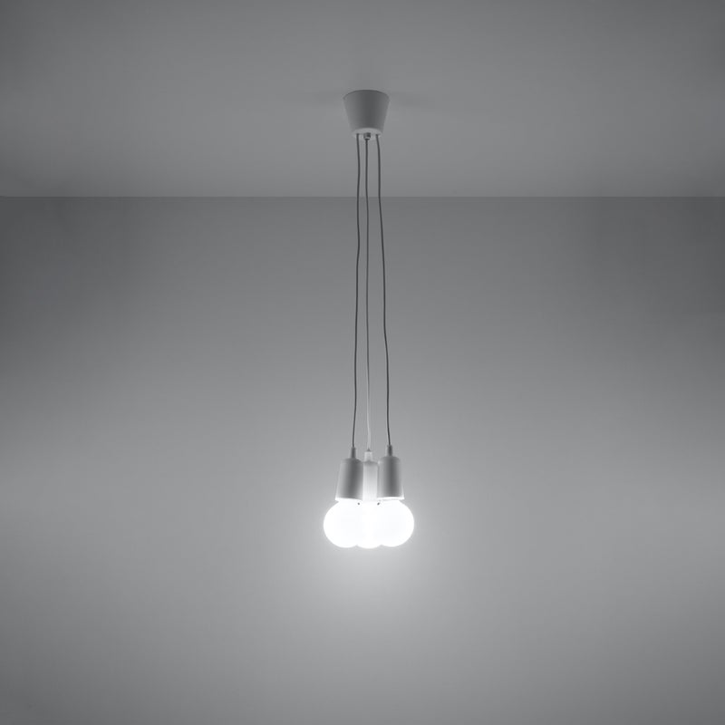 Lampa wisząca ASTIS 3 biała LED 3000K - 15x15x90cm Sollux