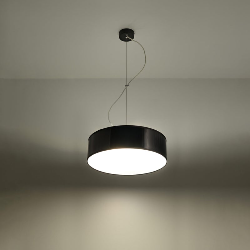 Lampa wisząca CERCLE 35 czarna LED 3000K - 35x35x111cm Sollux