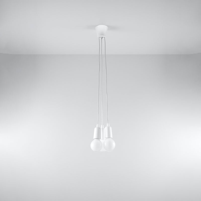 Lampa wisząca ASTIS 3 biała LED 4000K - 15x15x90cm Sollux