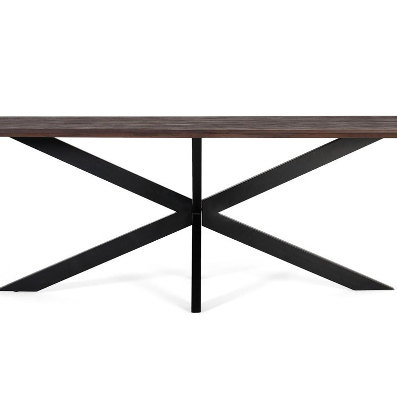 Stół z uchwytem z drewna akacjowego i nogami metalowymi 230 cm